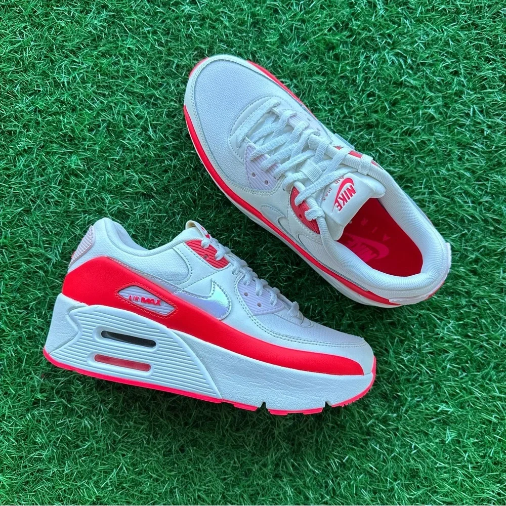 Nike Air Max 90 Lv8 Siren Red Platforms - Picture 9 of 9